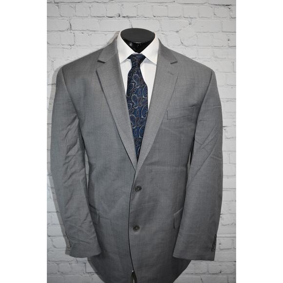 Michael Kors Suit 2 Piece 2 Button Mens Size Jacket 46 L Wool Gray Pants 40 x 31 - Picture 2 of 13